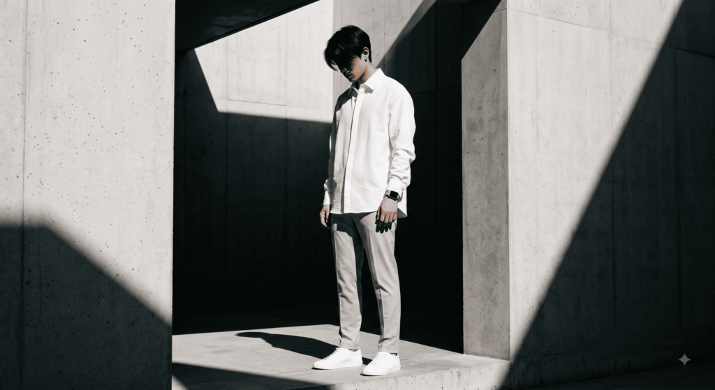 The Minimalist Architect (Geometric Shadows)